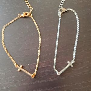 2 cross bracelets